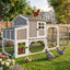 95" Wooden Chicken Coop with Run — Fits 3–6 Hens
