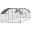 PawHut Walk-In Metal Chicken Coop — Fits 30–40 Hens
