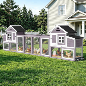 153" Mobile Chicken Coop with Run — Fits 6–10 Hens
