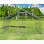 Large Walk-In Metal Chicken Coop with Spire Roof