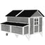 PawHut 59" Wooden Mobile Coop — Fits 4–6 Hens