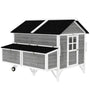 PawHut 59" Wooden Mobile Coop — Fits 4–6 Hens