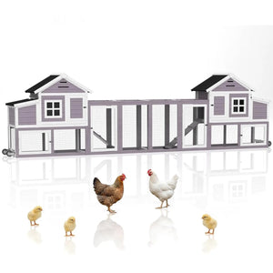 153" Mobile Chicken Coop with Run — Fits 6–10 Hens