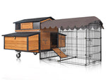 76" Portable Metal-Frame Coop — Fits 3–4 Hens