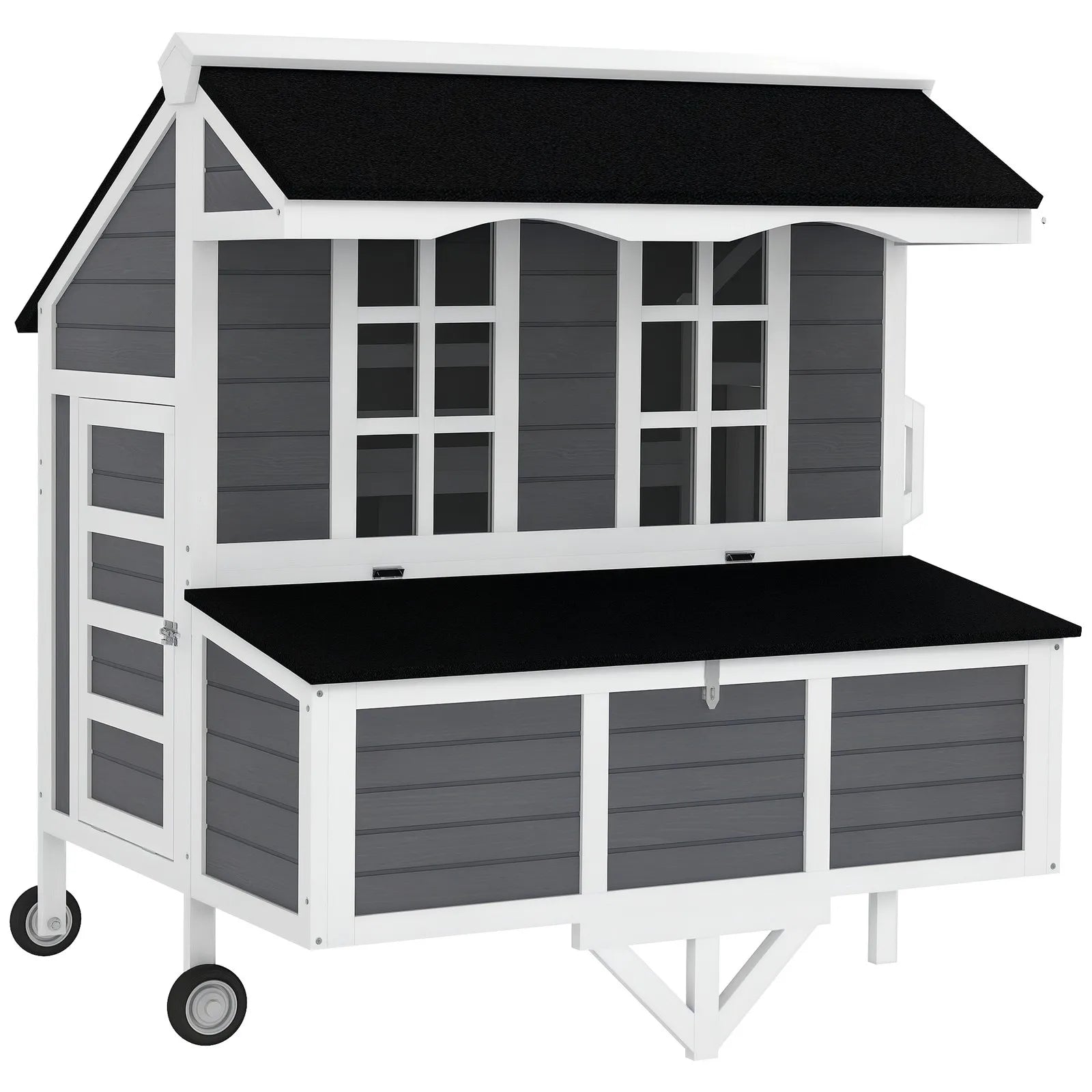 43" Wooden Chicken Coop on Wheels — Fits 2–4 Hens