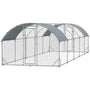 PawHut Walk-In Metal Chicken Coop — Fits 30–40 Hens