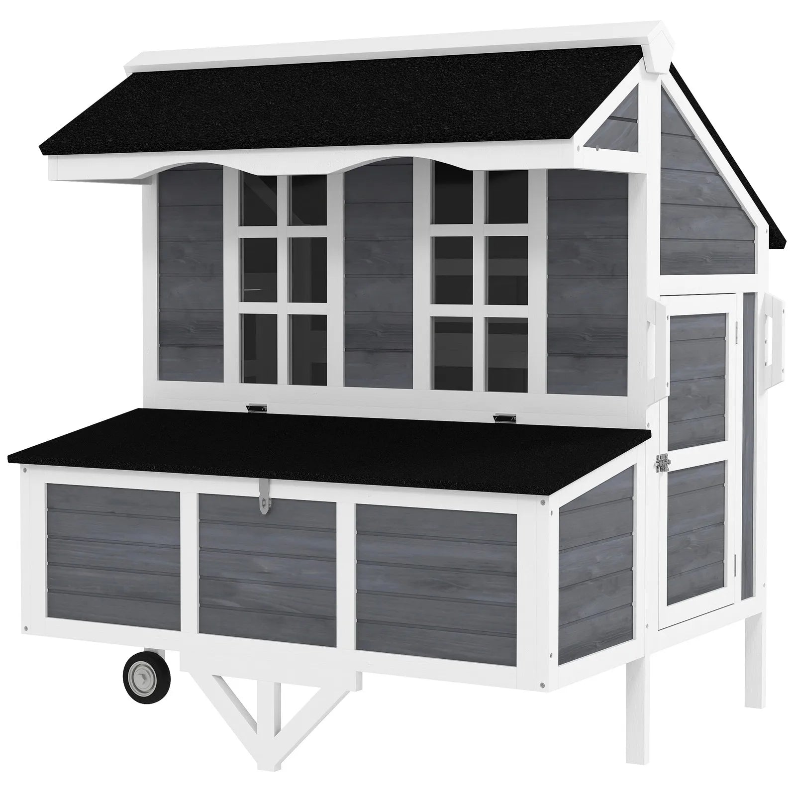 43" Wooden Chicken Coop on Wheels — Fits 2–4 Hens
