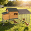 85.6" Mobile Chicken Coop with Run — Fits 6–8 Hens