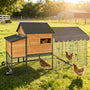85.6" Mobile Chicken Coop with Run — Fits 6–8 Hens
